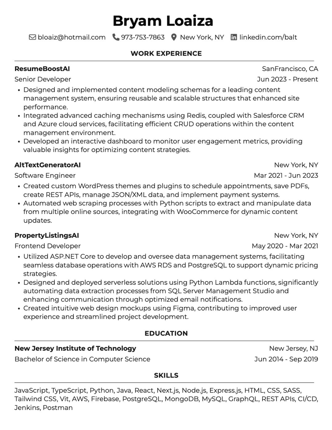 Resume Template 4